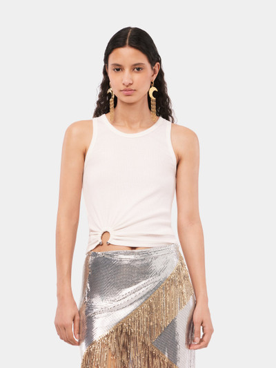 Paco Rabanne WHITE TANK TOP WITH SIGNATURE PIERCING outlook