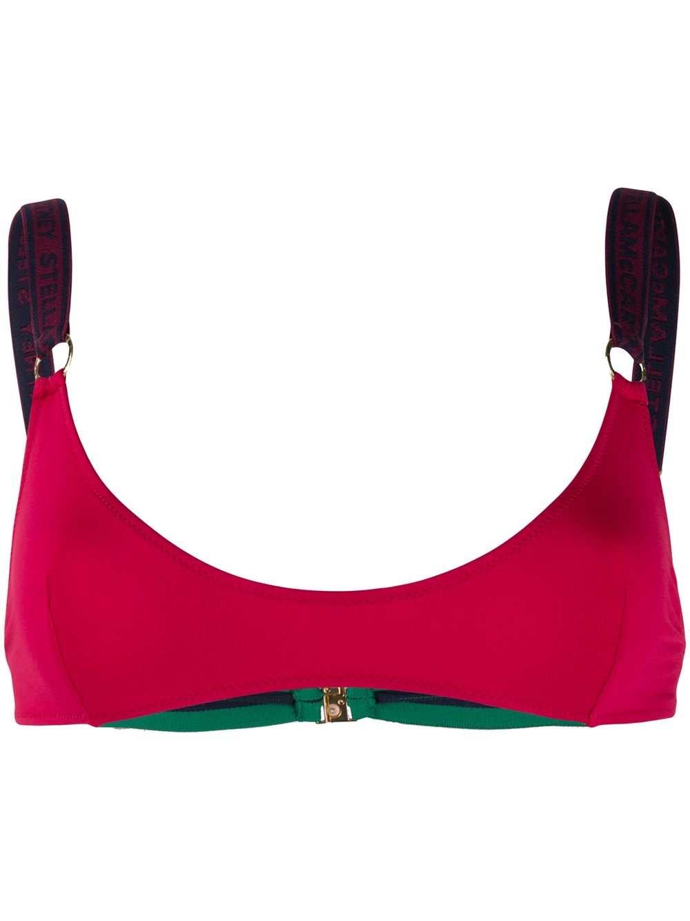 logo-strap sporty bikini top - 1