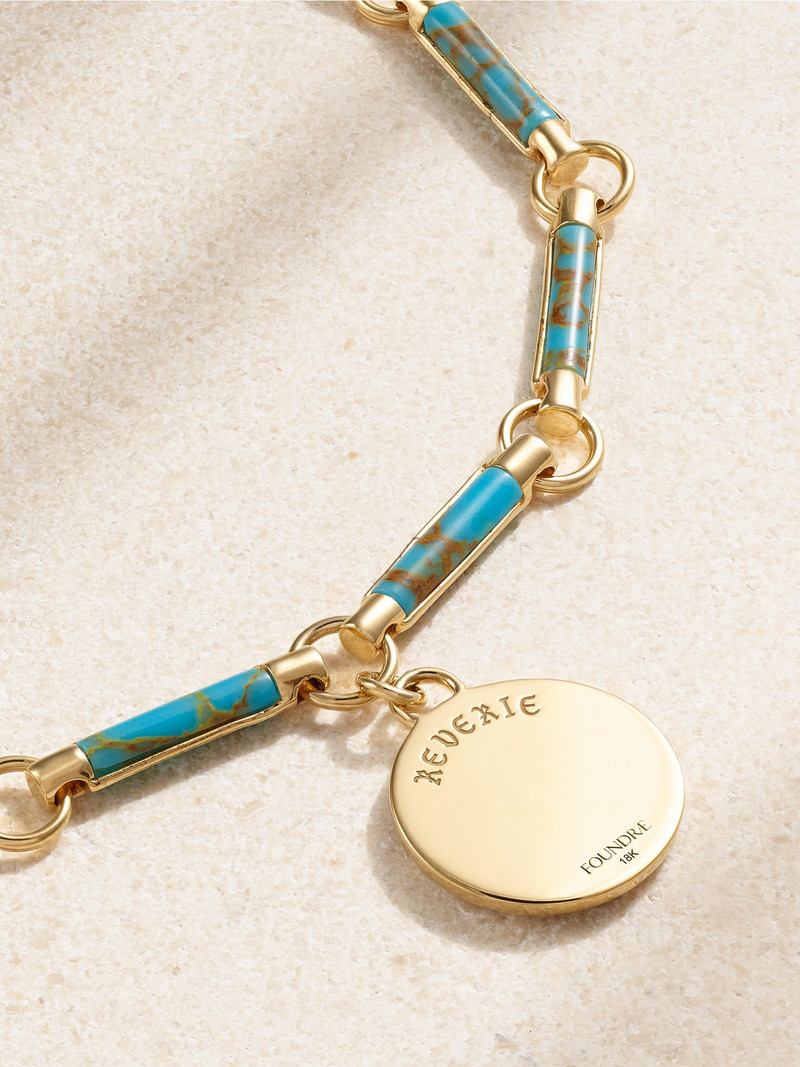 Reverie Element 18-karat Gold, Turquoise And Diamond Bracelet 4