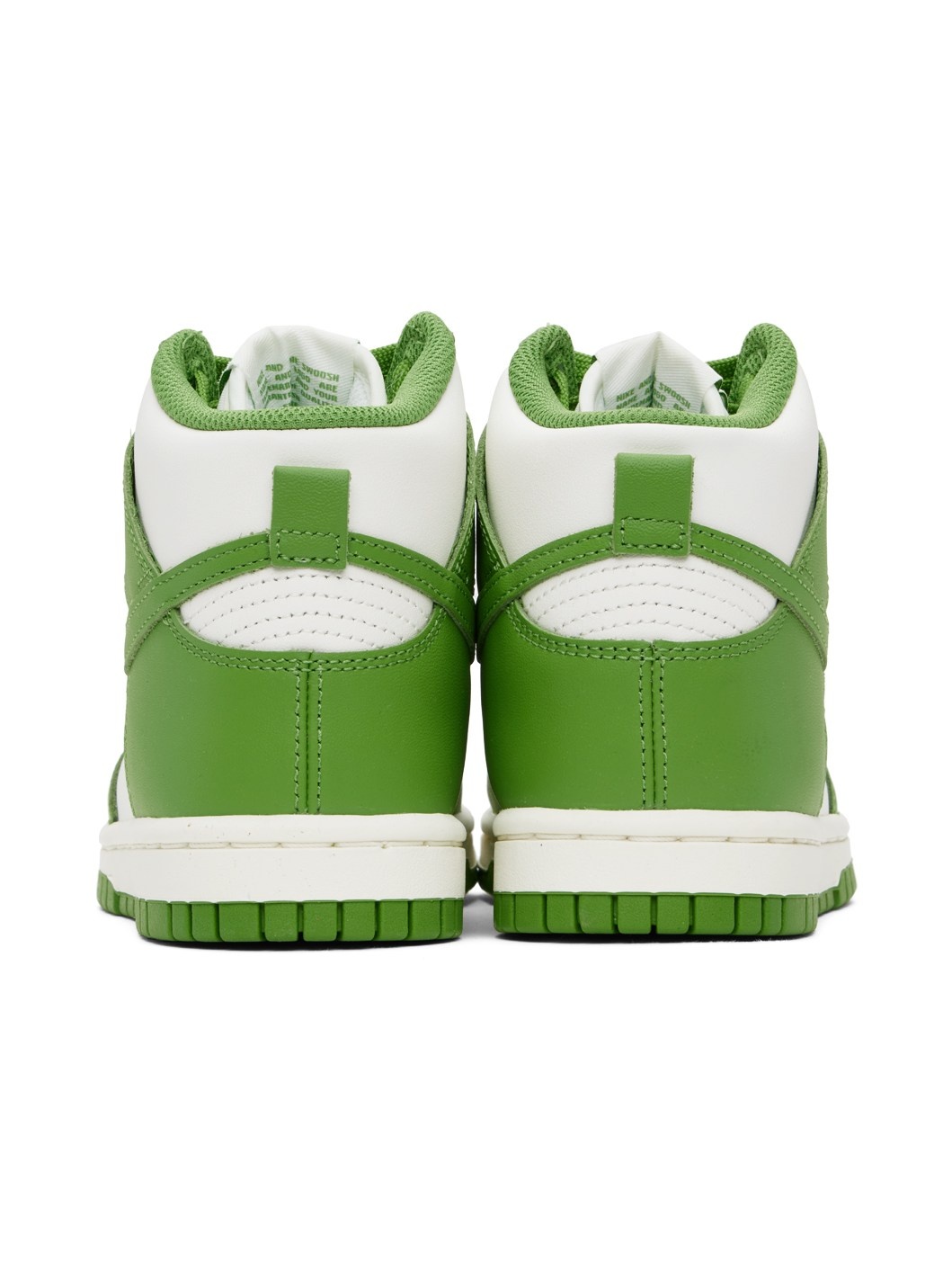 Green & White Dunk High Sneakers - 2