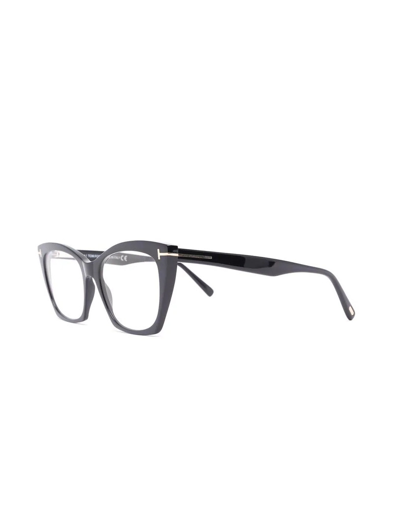 TOM FORD logo-plaque cat-eye glasses outlook