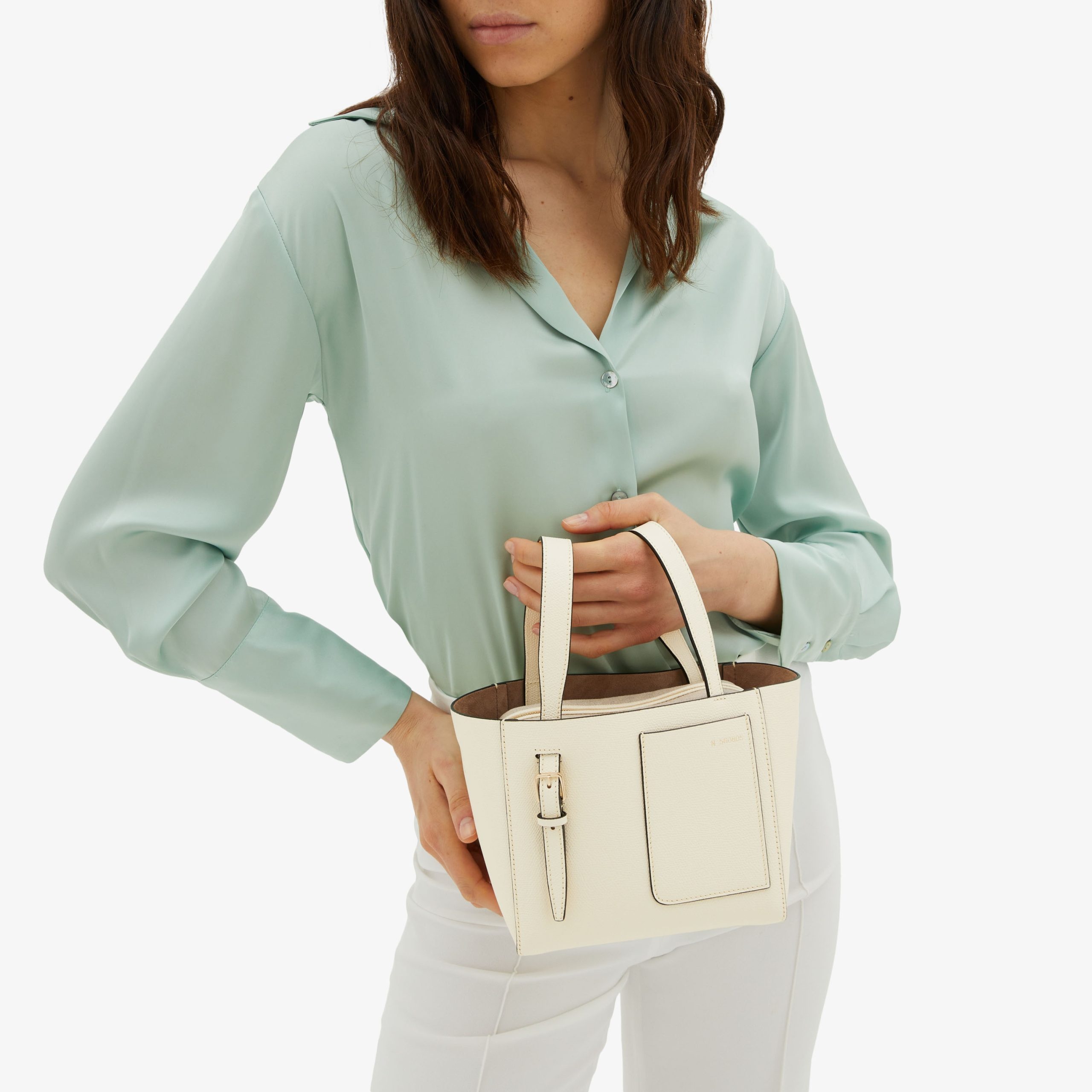 Valextra – Soft Bucket Micro Bag – Pergamena - 6