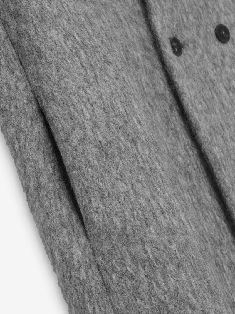 Alpaca Wool Lapelless Overcoat 3