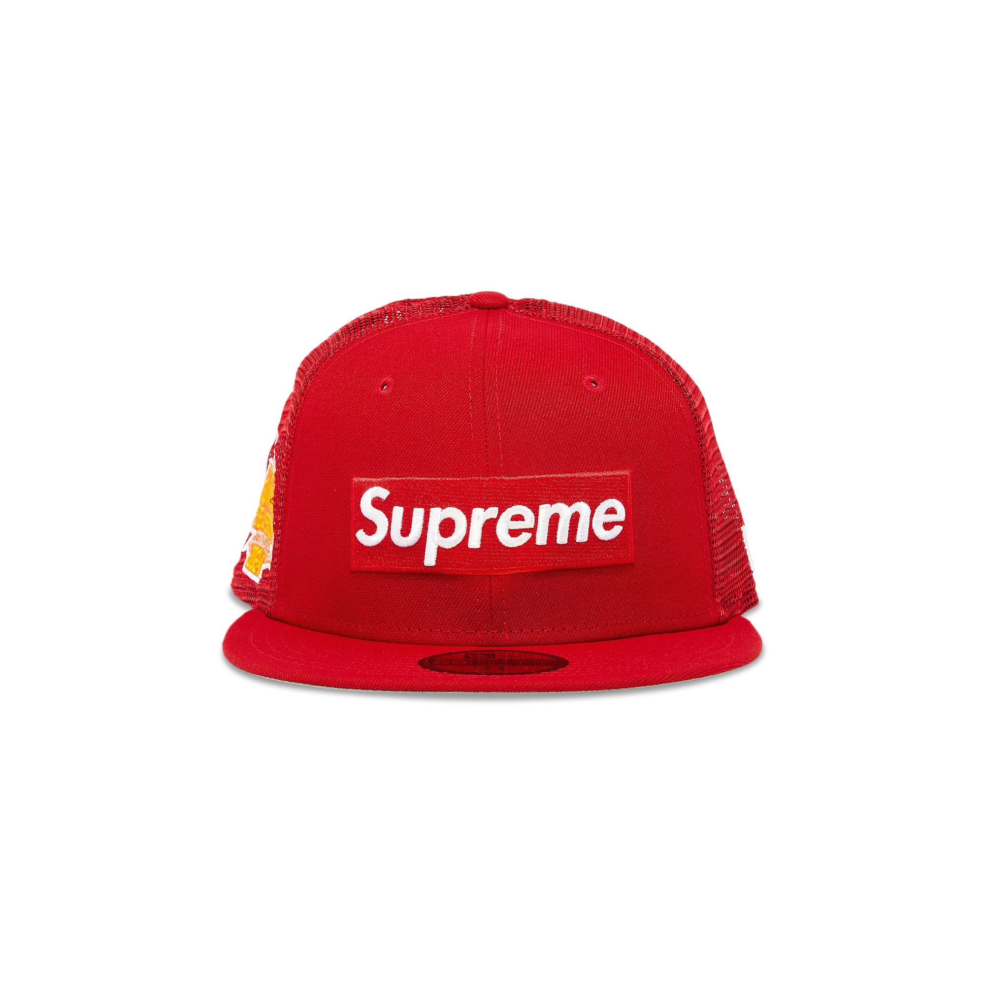 Supreme Box Logo Mesh Back New Era 'Red' - 1