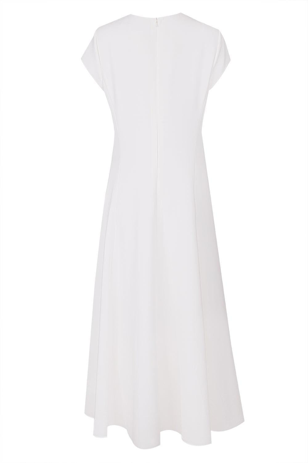 Short Sleeve Floral Cut Out Dress - 6