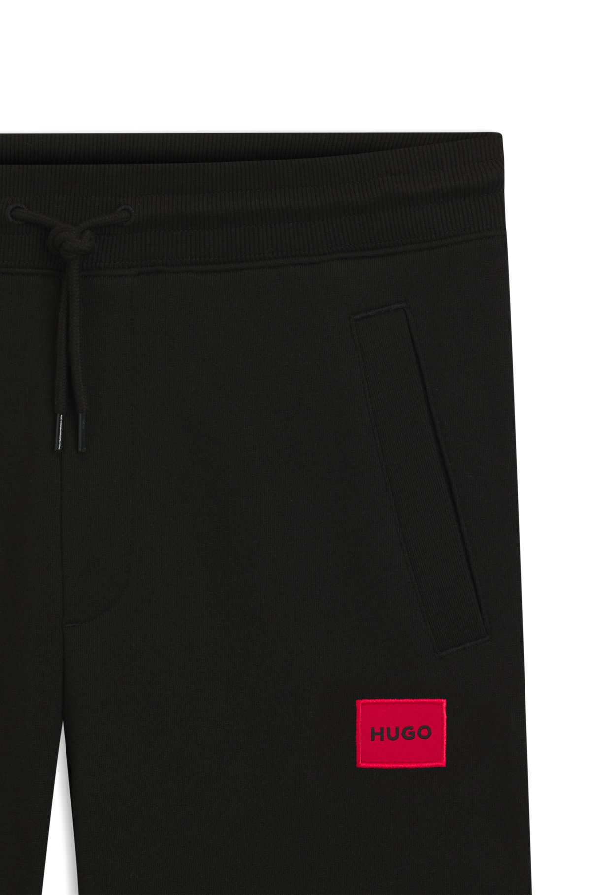 COTTON-TERRY TRACKSUIT BOTTOMS WITH RED LOGO LABEL - 6