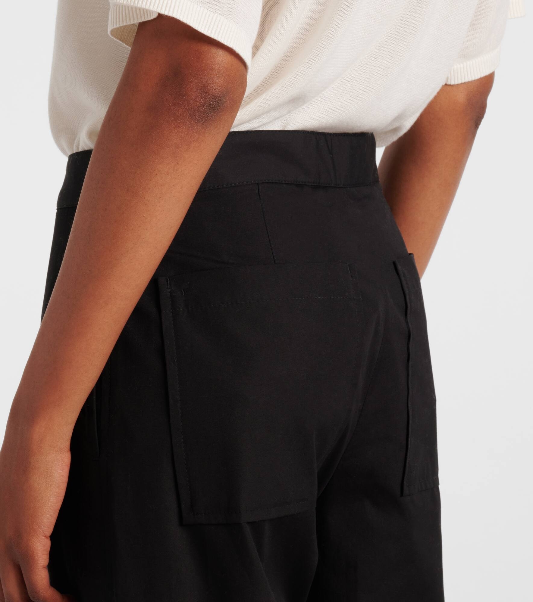 Wide-leg cotton pants - 6