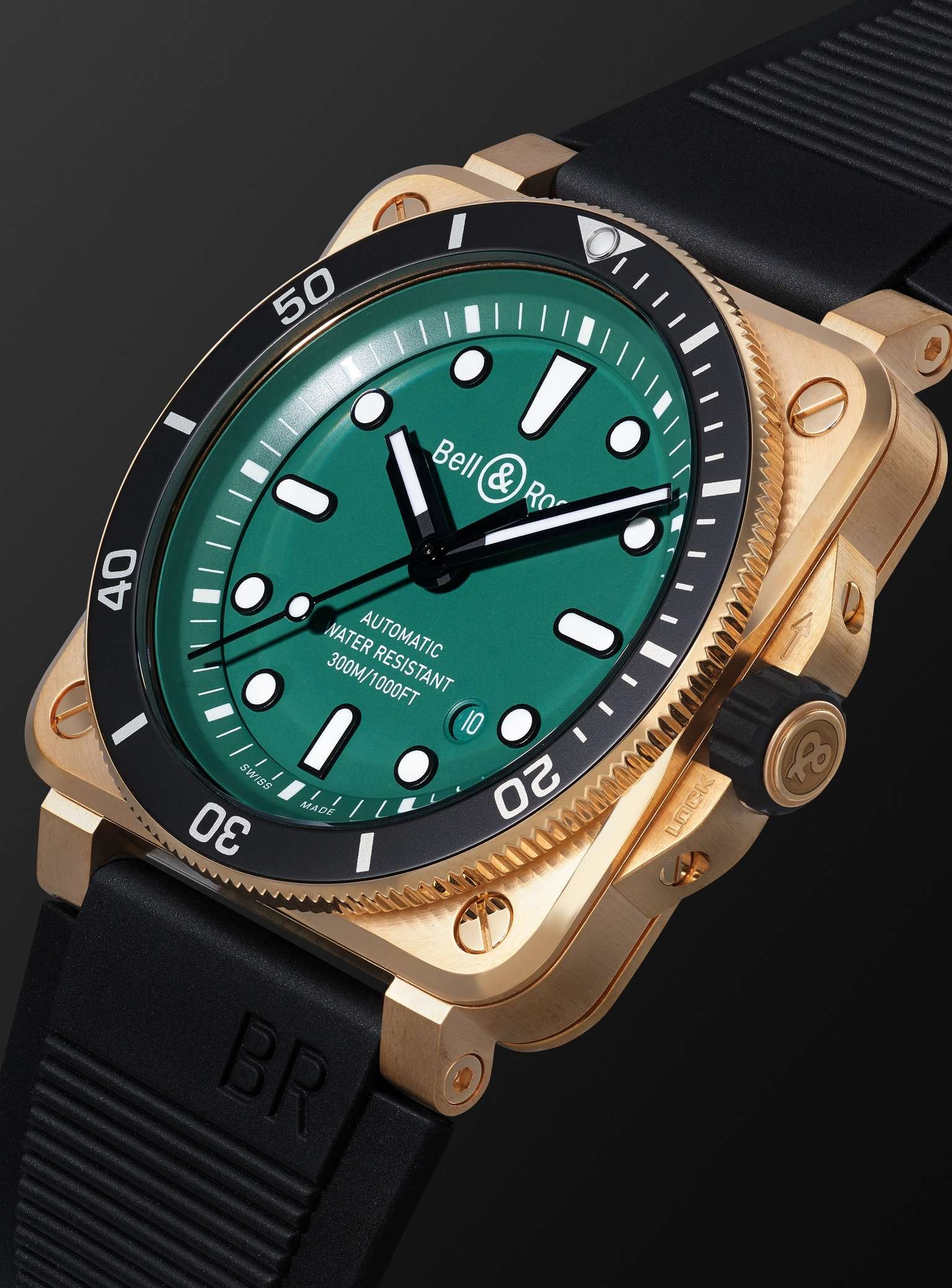 BR 03-92 Diver Limited Edition Automatic 42mm Bronze and Rubber Watch, Ref. No. BR0392-D-LT-BR/SRB - 3