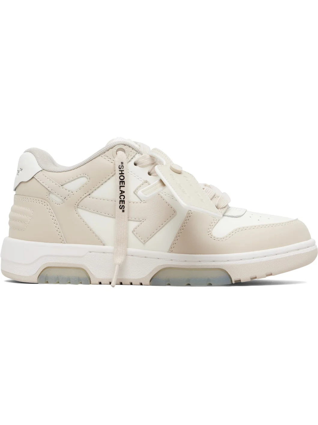 White & Beige 'Out Of Office' Sneakers - 1