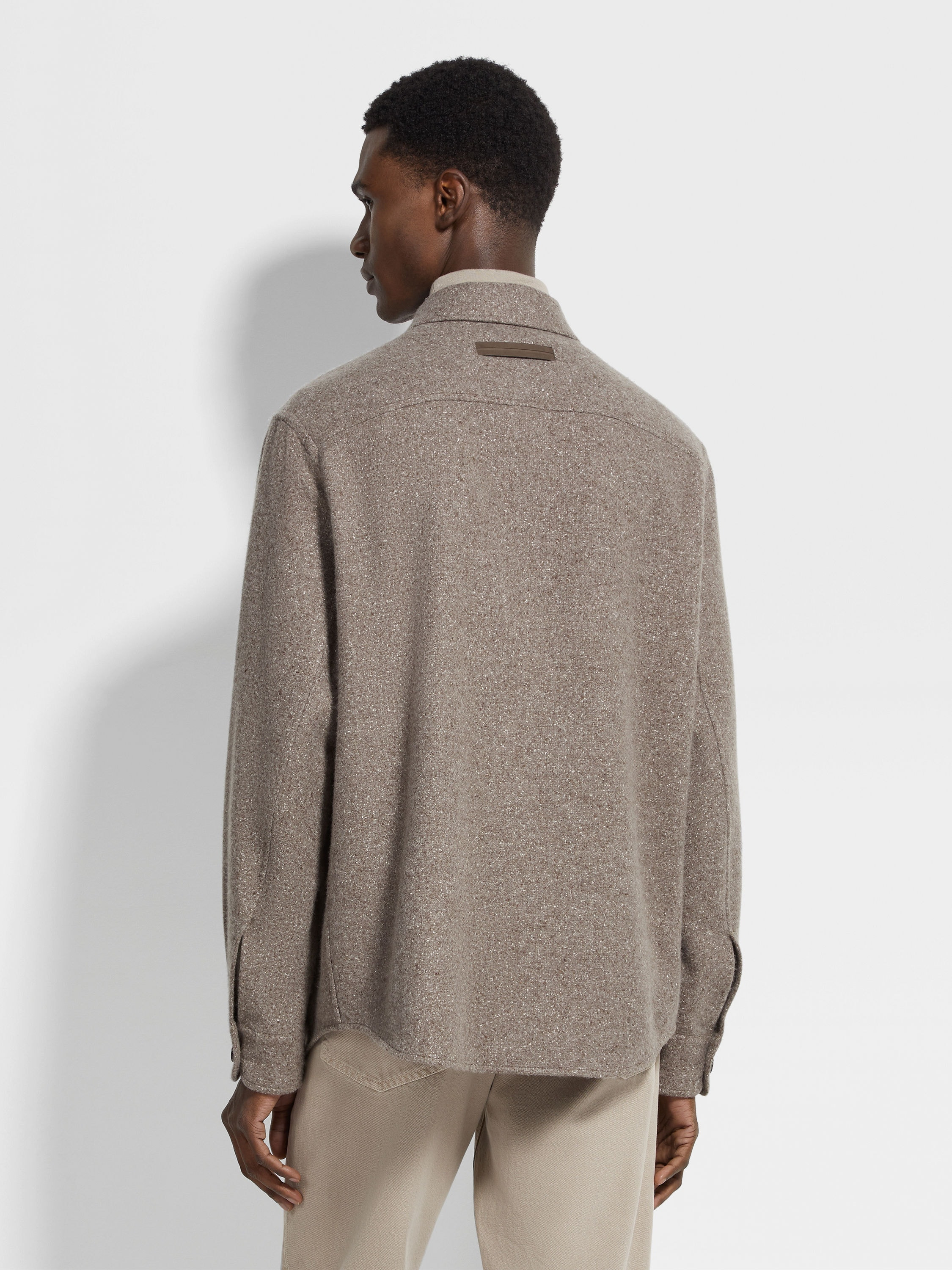 CASHMERE AND SILK OVERSHIRT - 5