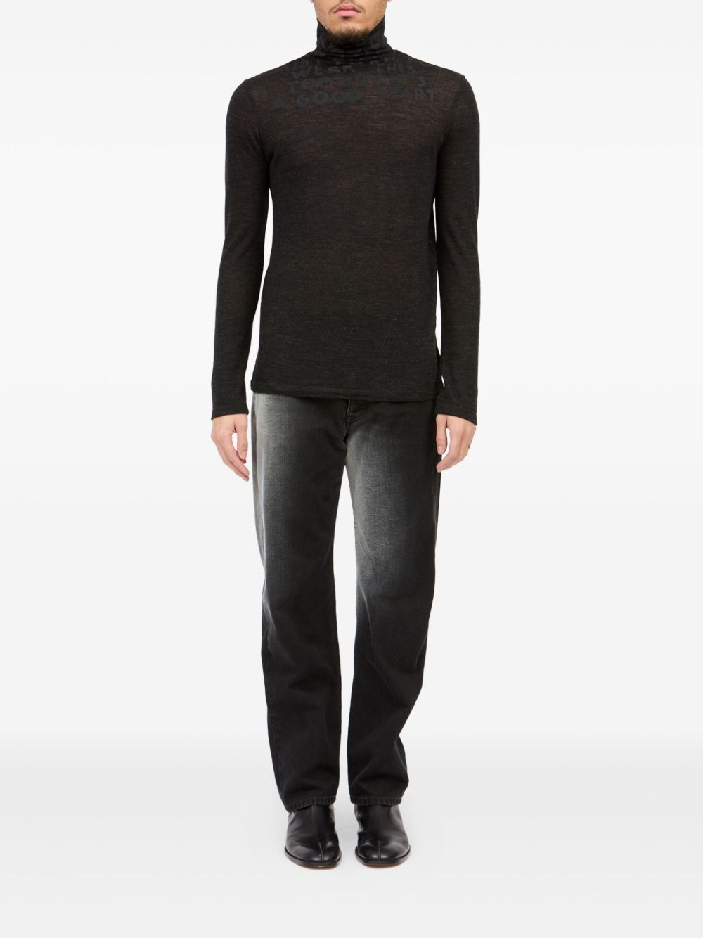 roll-neck long-sleeve top - 2