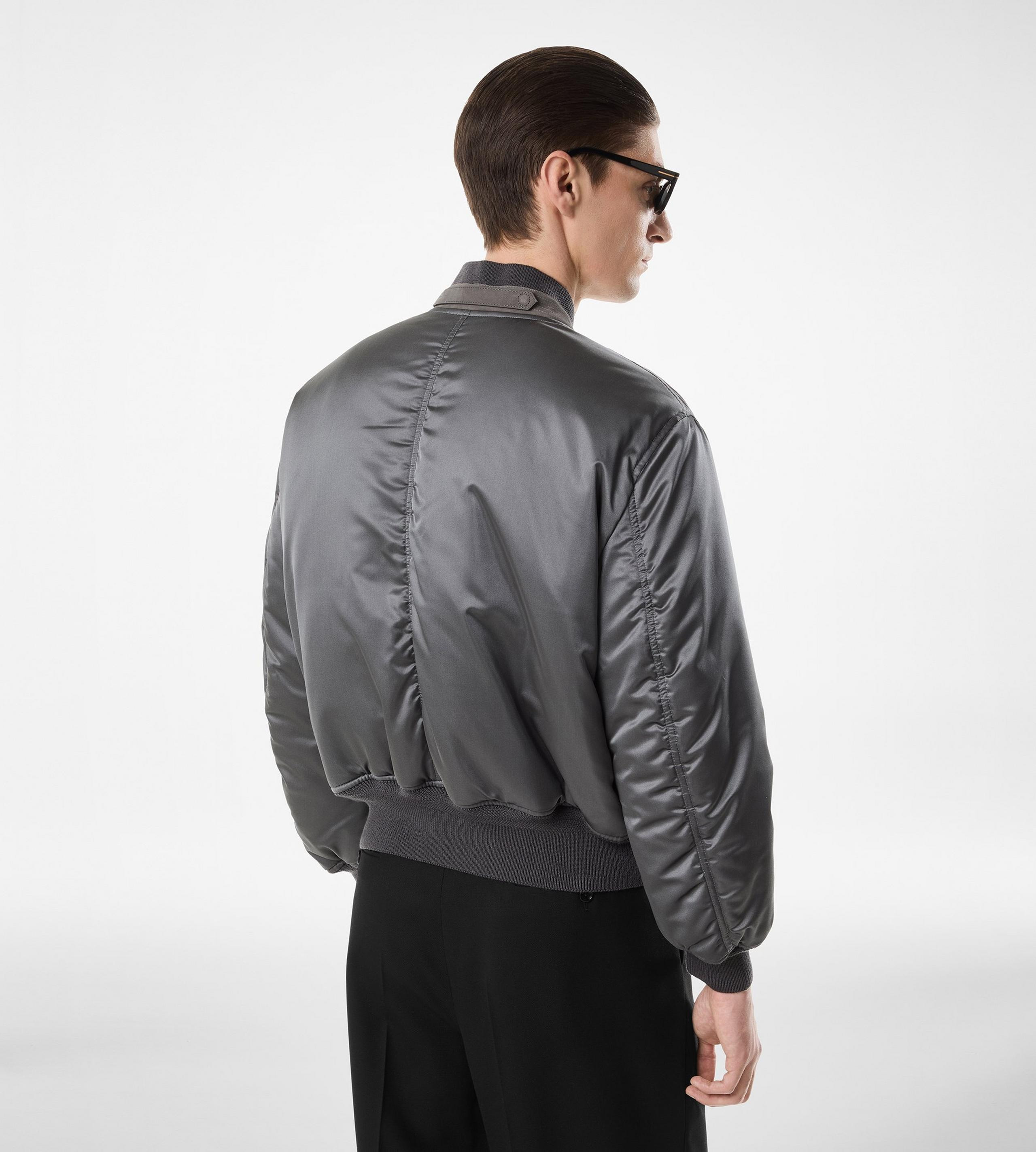 SILK SATIN BOMBER - 4