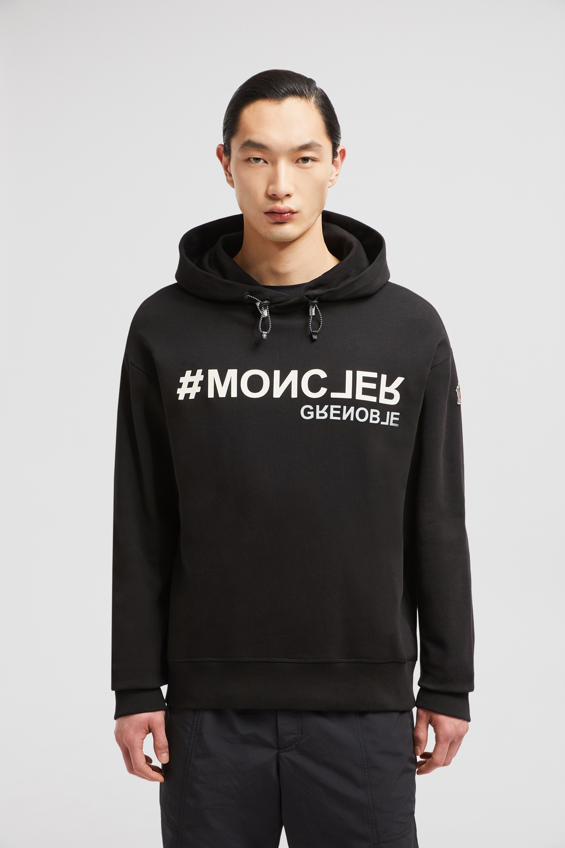 Mirrored Logo Cotton Hoodie - 3