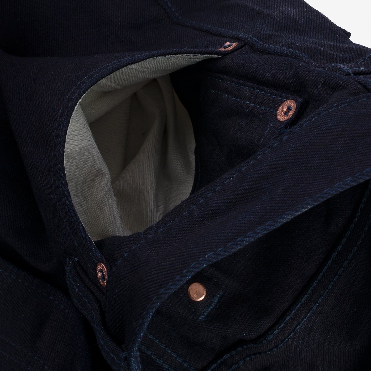 IH-555S-14ii 14oz Selvedge Denim Super Slim Cut Jeans - Indigo/Indigo - 13