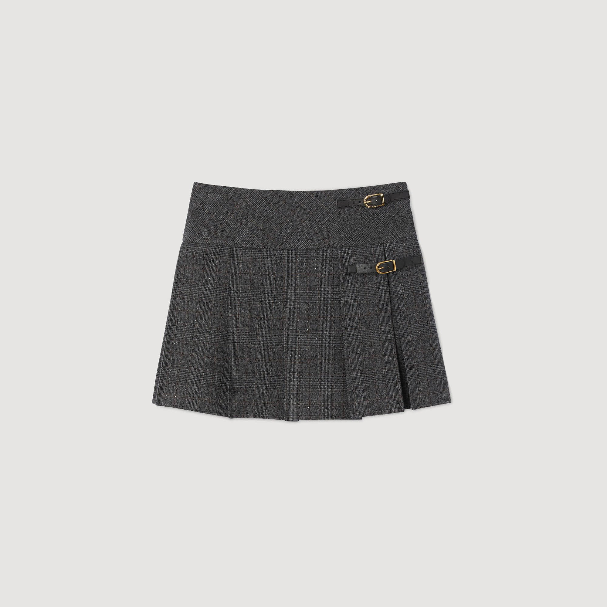 MINI RHINESTONE SUIT SKIRT - 6