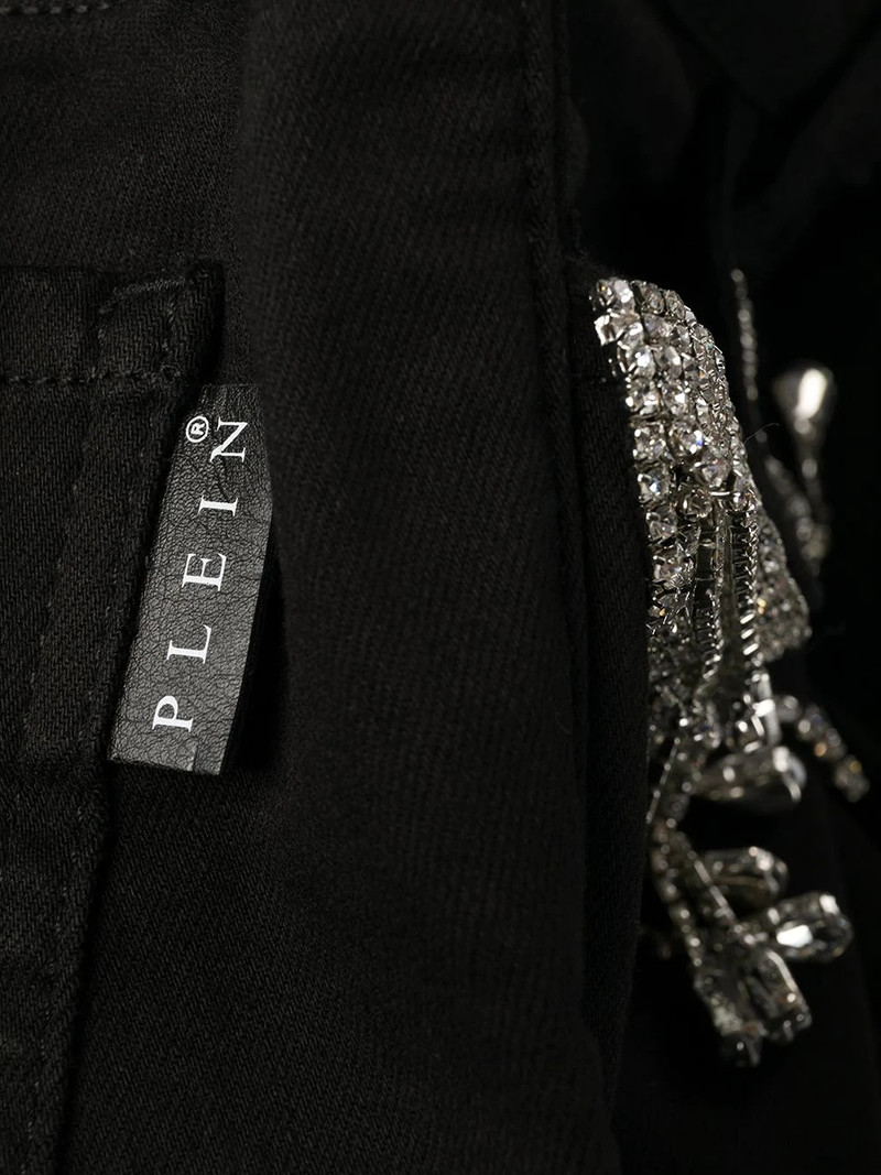 crystal fringe-embellished skinny jeans 7