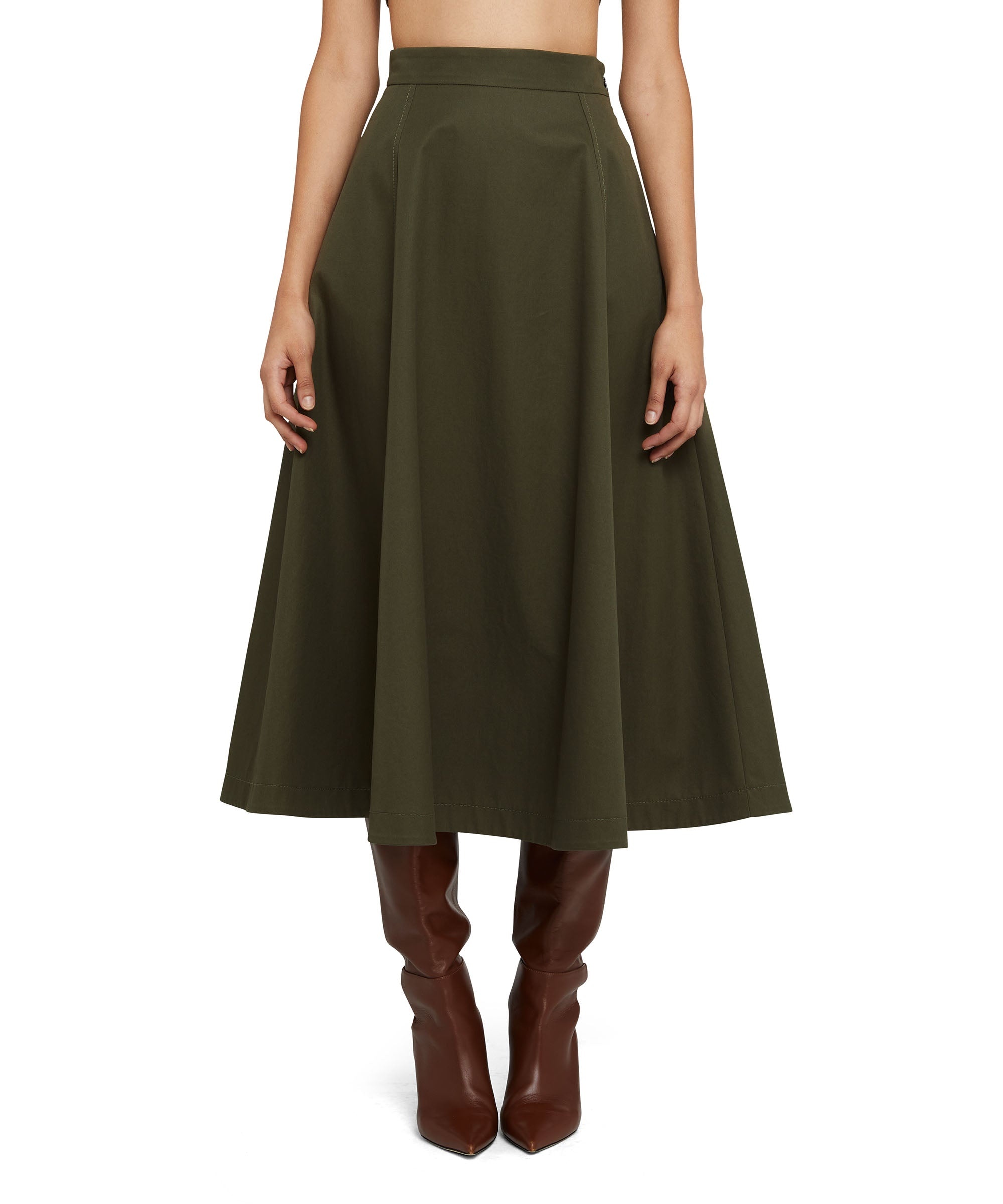 Cotton midi wheel skirt - 1