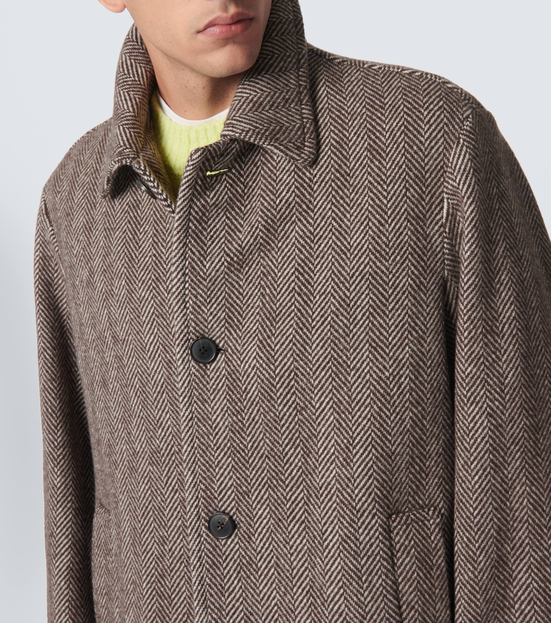 Wool tweed overcoat - 5