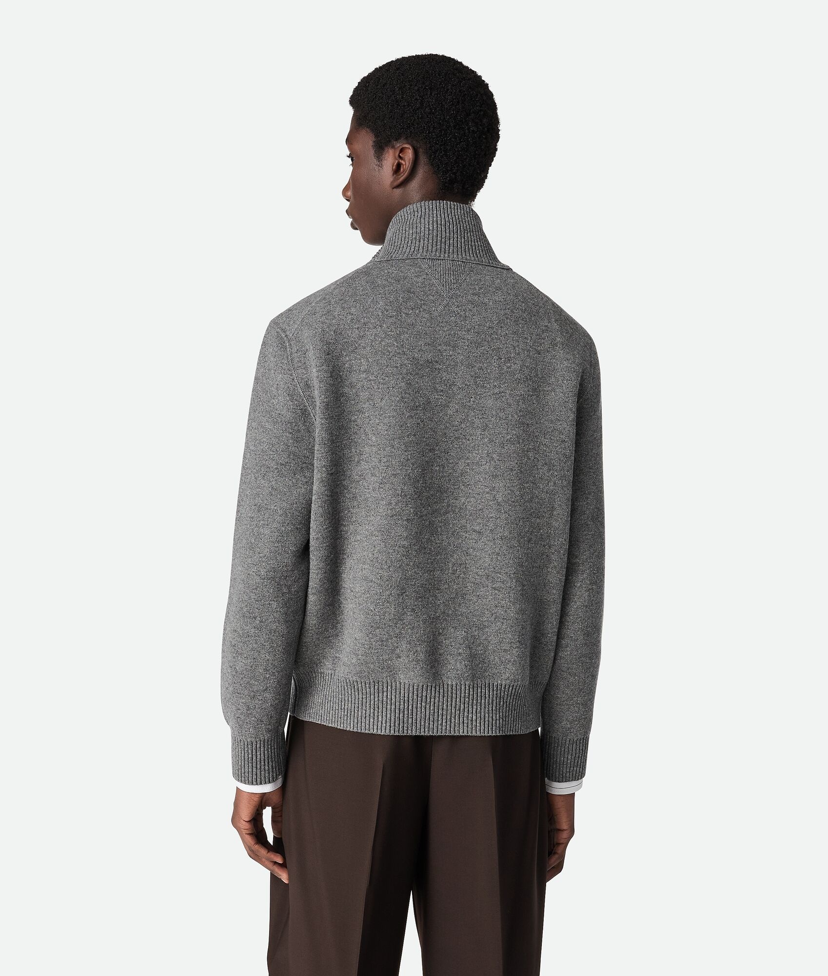 Compact Cashmere Zip Up Jumper - 3