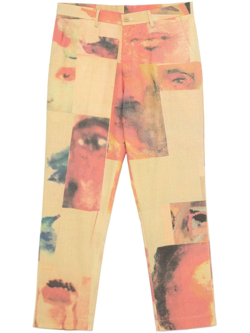 Collage Faces trousers 1
