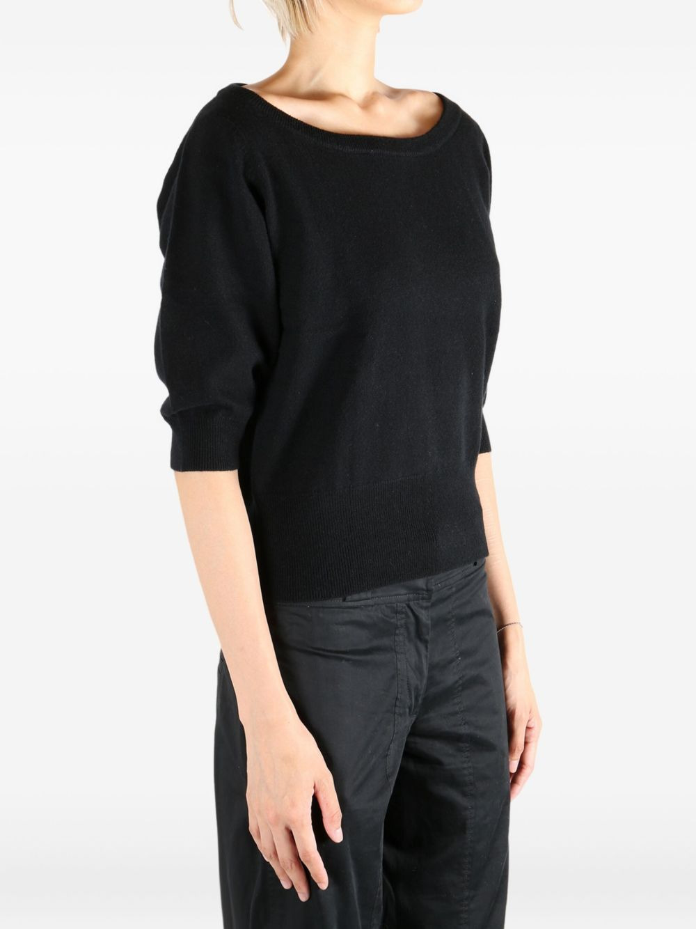 n°422 boat-neck cashmere sweater - 3