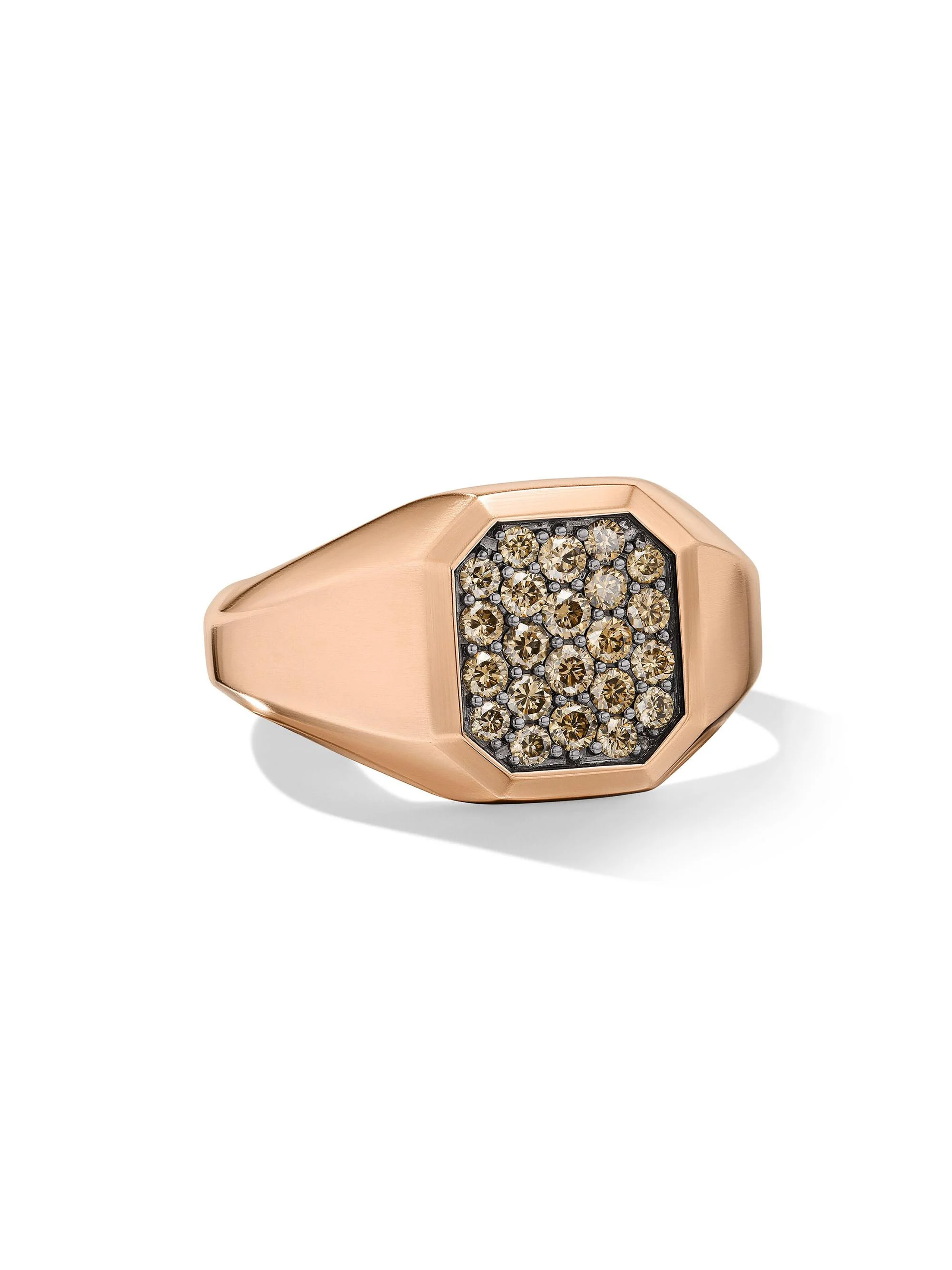 Men's Streamline Signet Ring in 18K Rose Gold - Rose Gold - 1