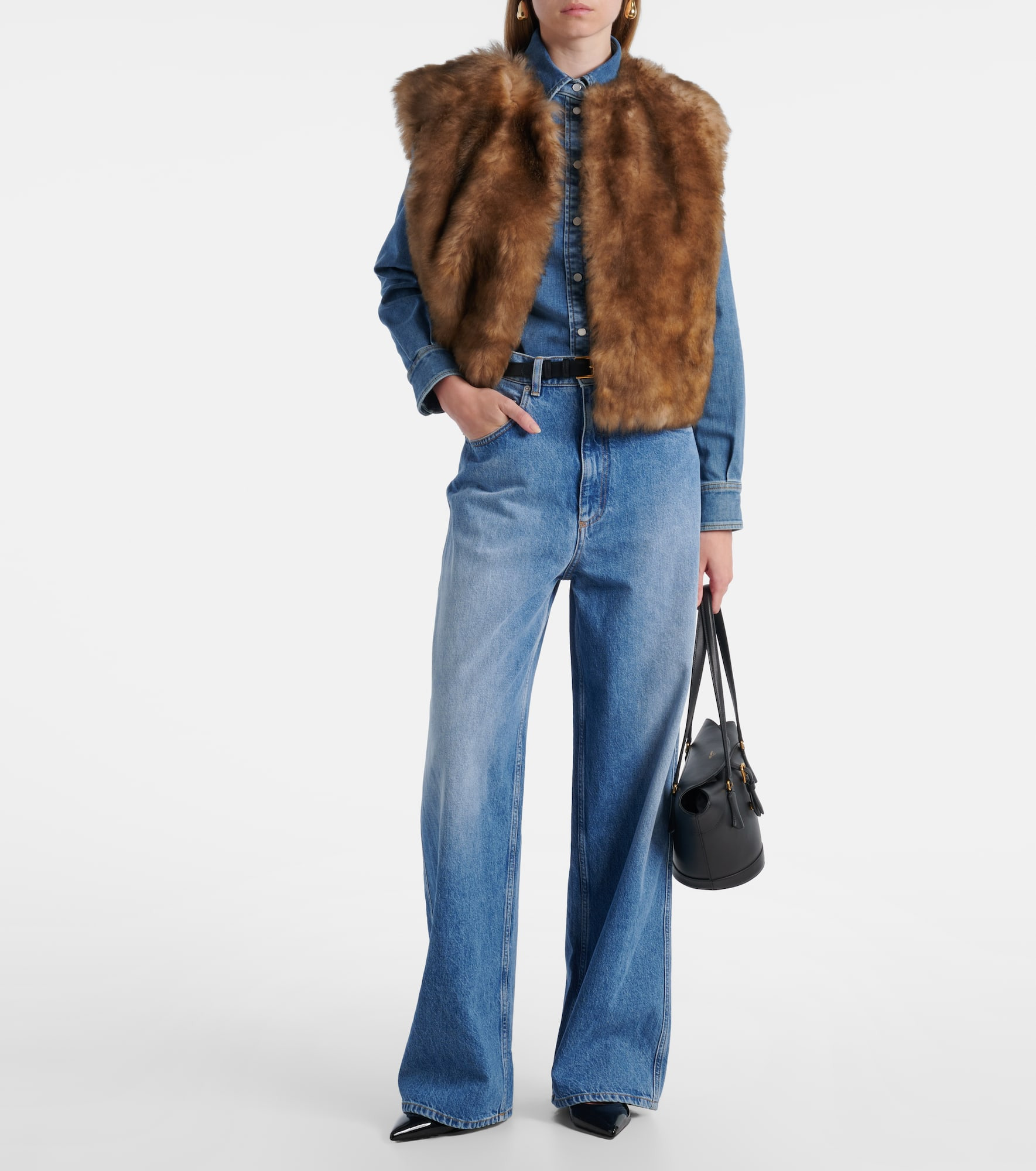 High-rise wide-leg jeans - 2