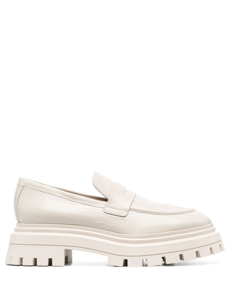 almond-toe 가죽 loafers 1