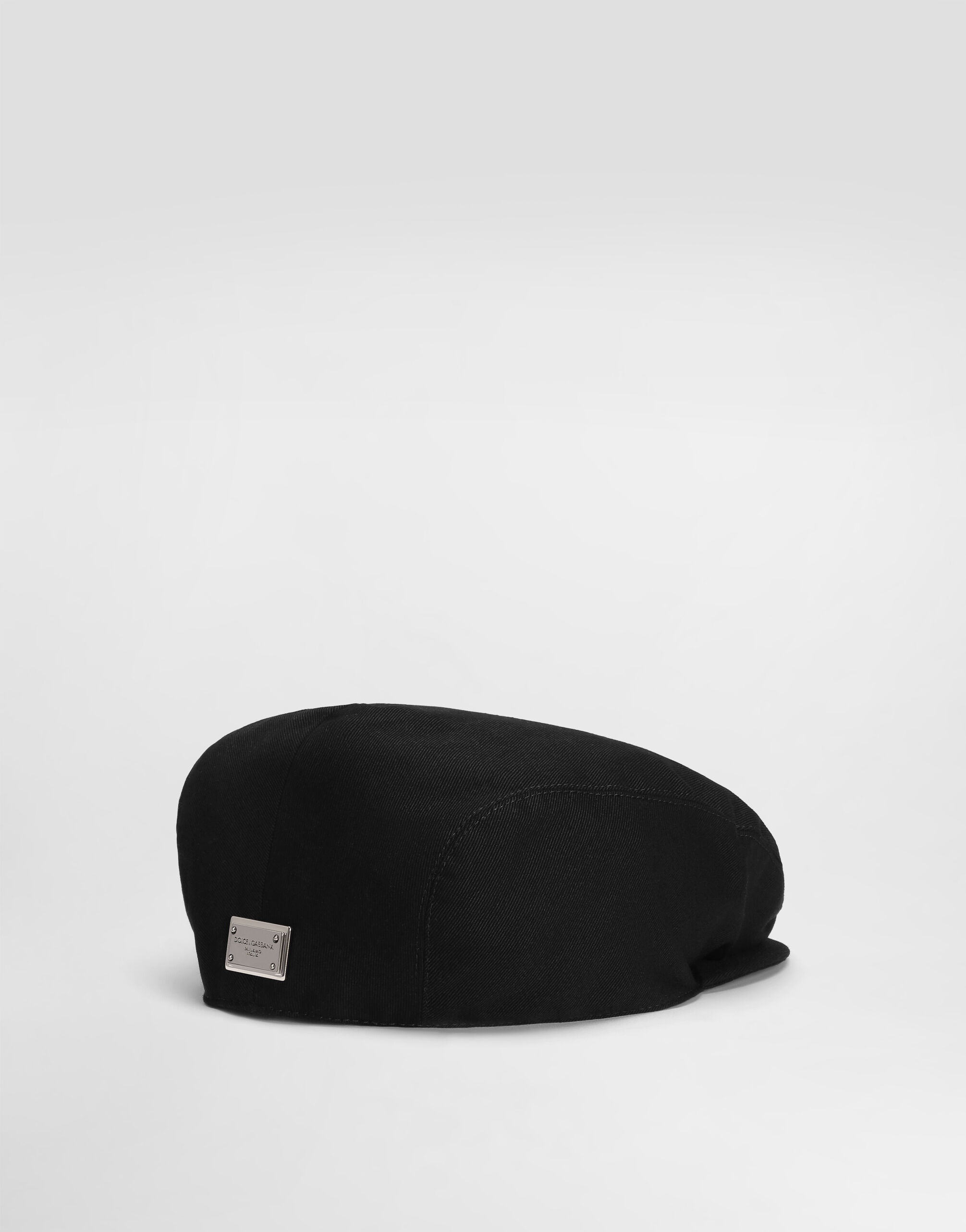 Cotton flat cap with logo tag - 2