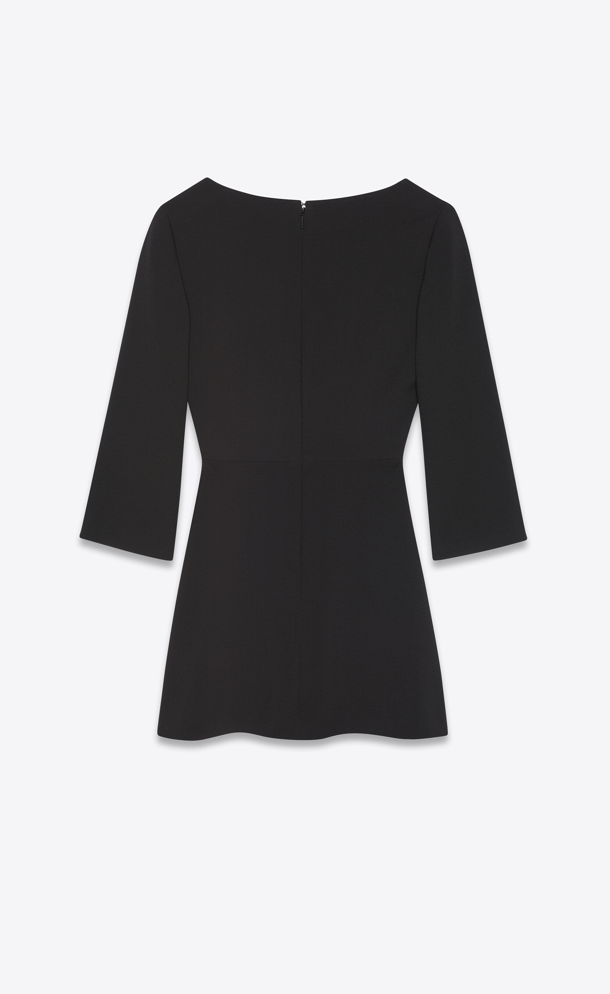 flared dress in sablé saint laurent - 2