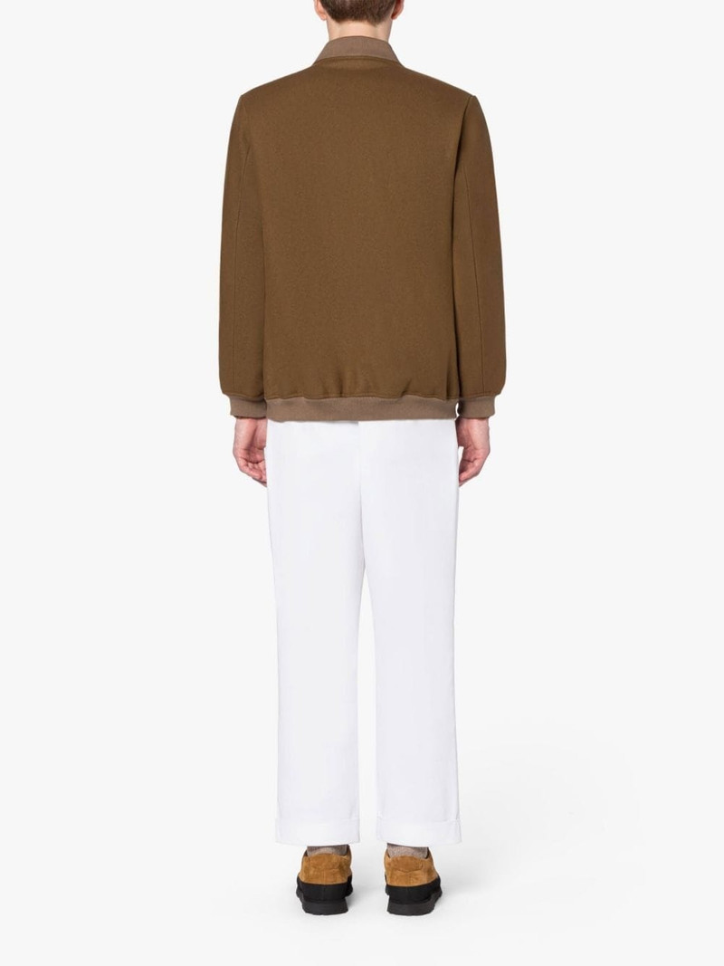 GIRTON DARK CAMEL WOOL BOMBER JACKET 3