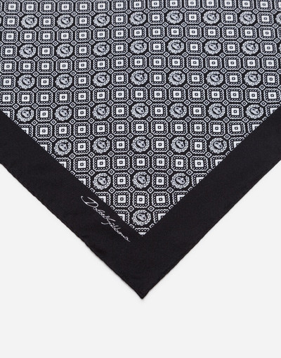 Dolce & Gabbana Silk pocket square with tie print outlook