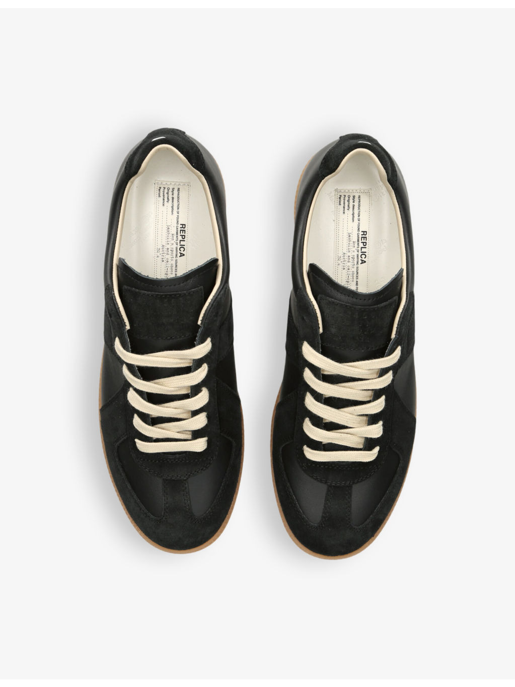 Replica panelled leather low-top trainers - 2