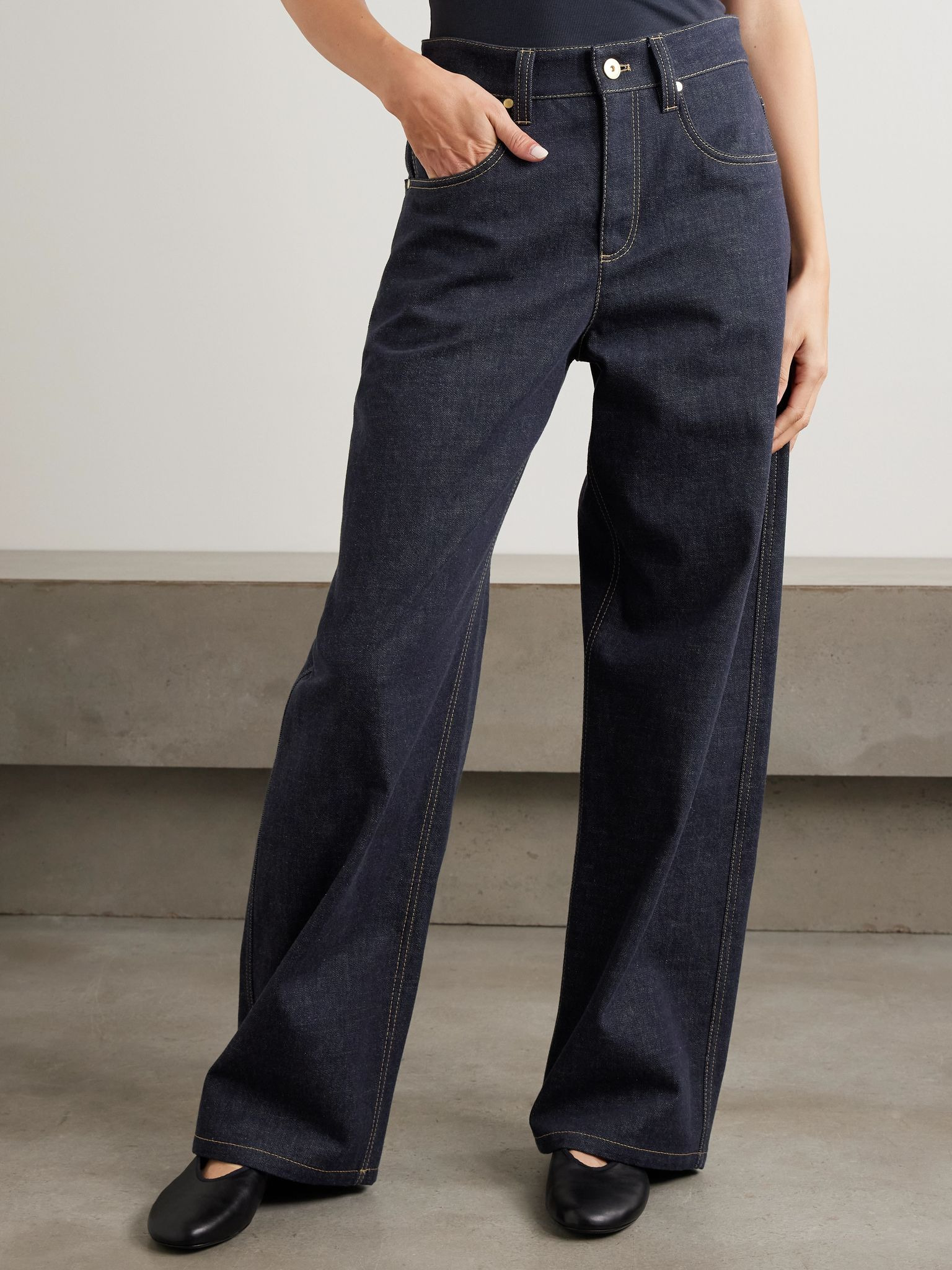 Wide-leg jeans Dark denim - 3