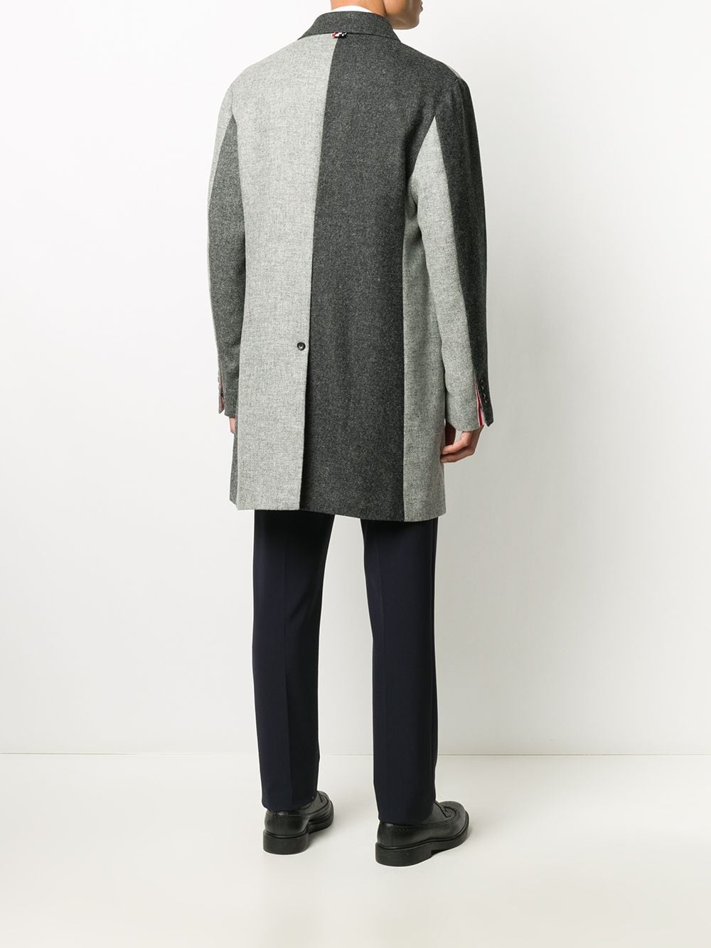 two-tone wool coat - 4