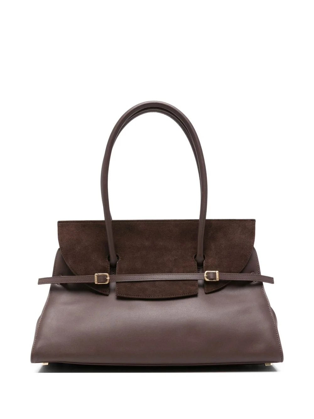 River suede buckle shoulder bag - 1