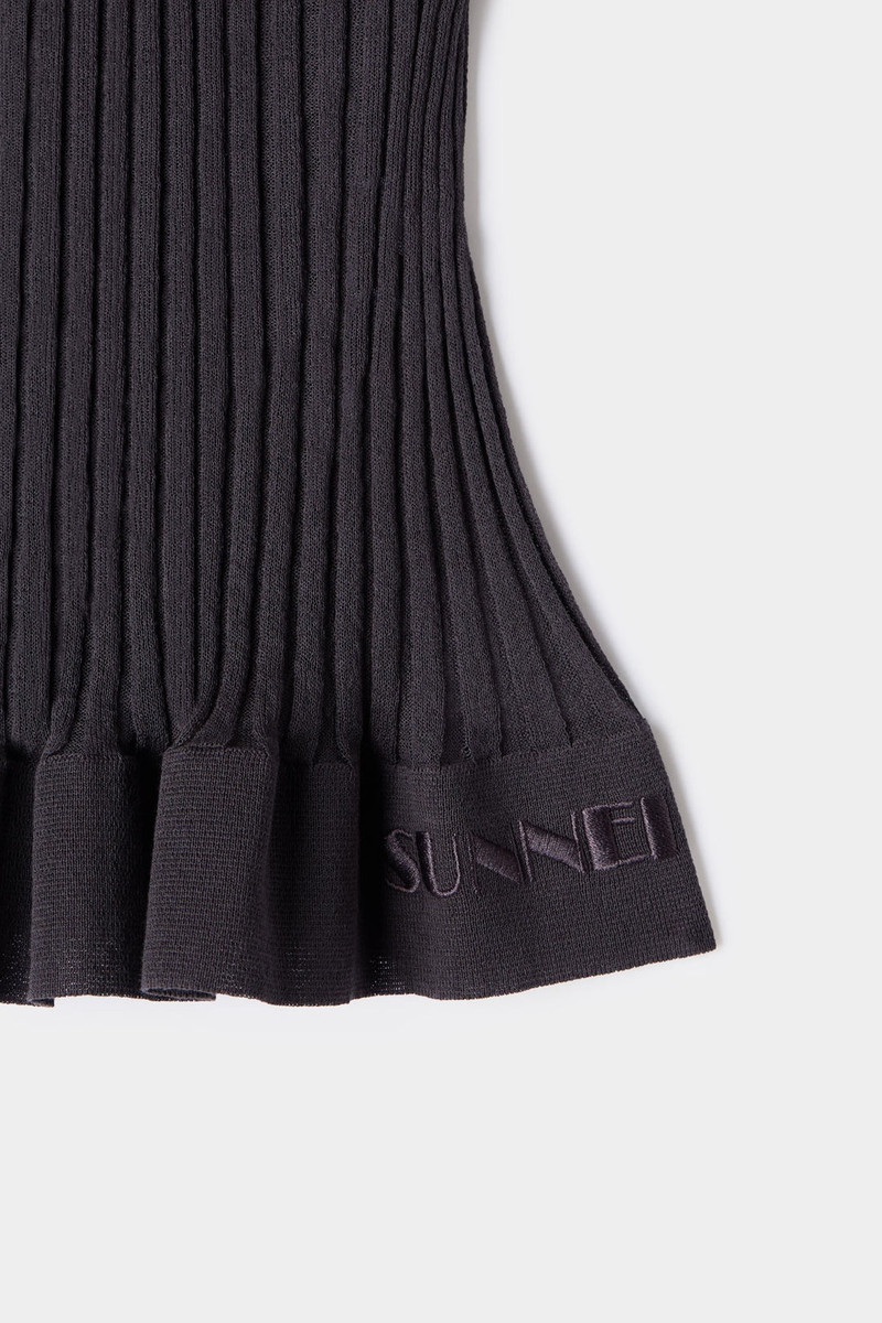 KNIT TANK TOP / charcoal grey 5