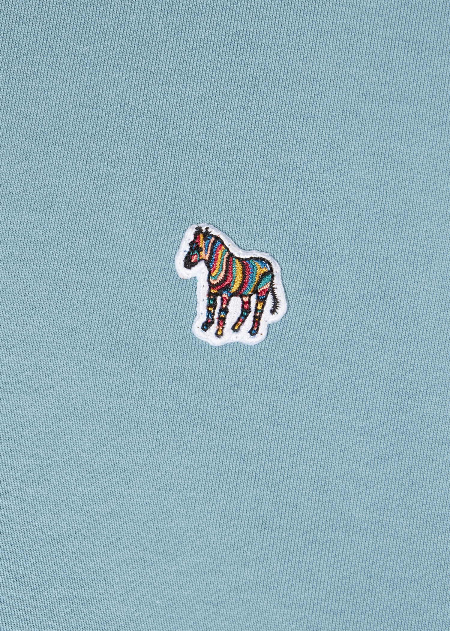 Women's Steel Blue Zebra Logo Cotton Sweatshirt - 3
