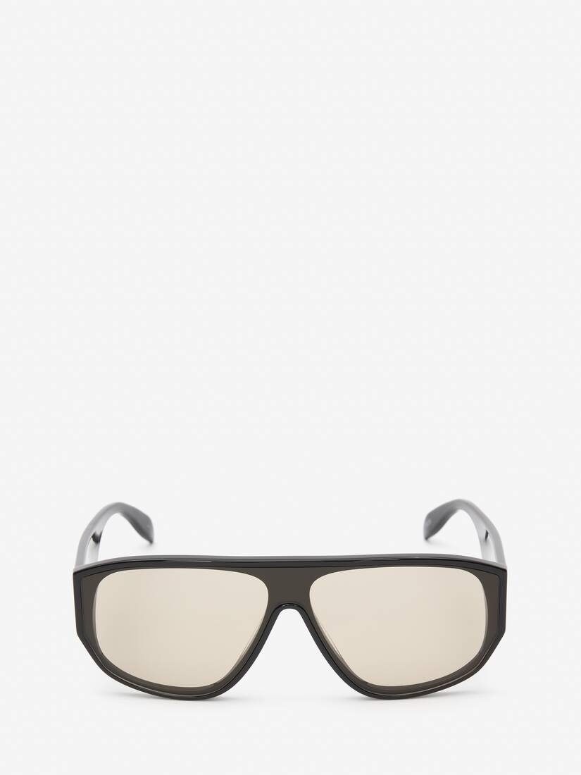 McQueen Graffiti Mask Sunglasses in Black - 1