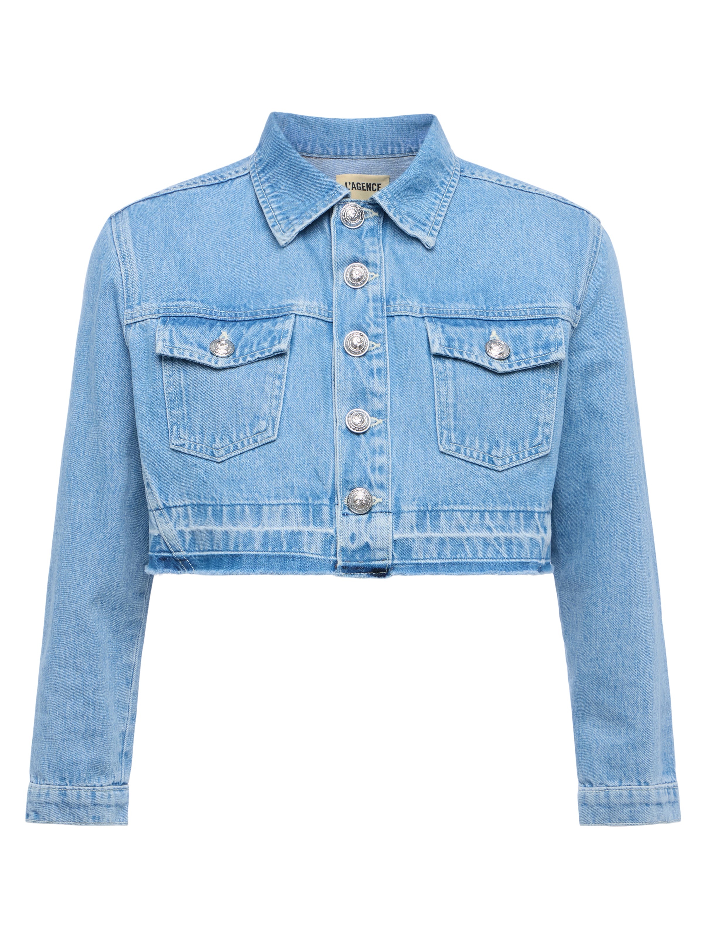 Genevie Cropped Denim Jacket - 1