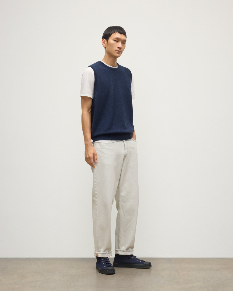 Lennox Navy Cashmere Sleeveless Tank 4