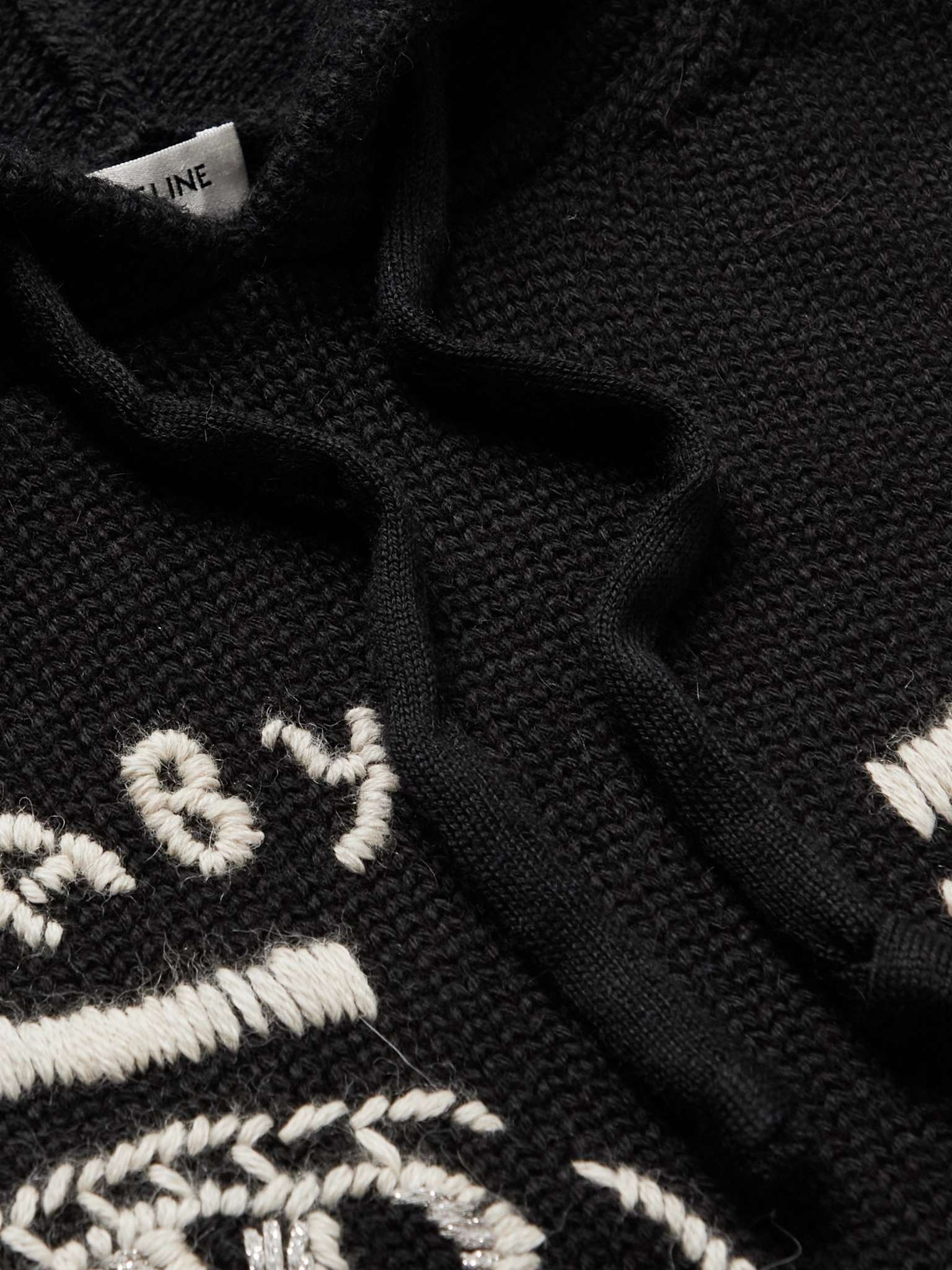 Embroidered Embellished Wool and Alpaca-Blend Hoodie - 5
