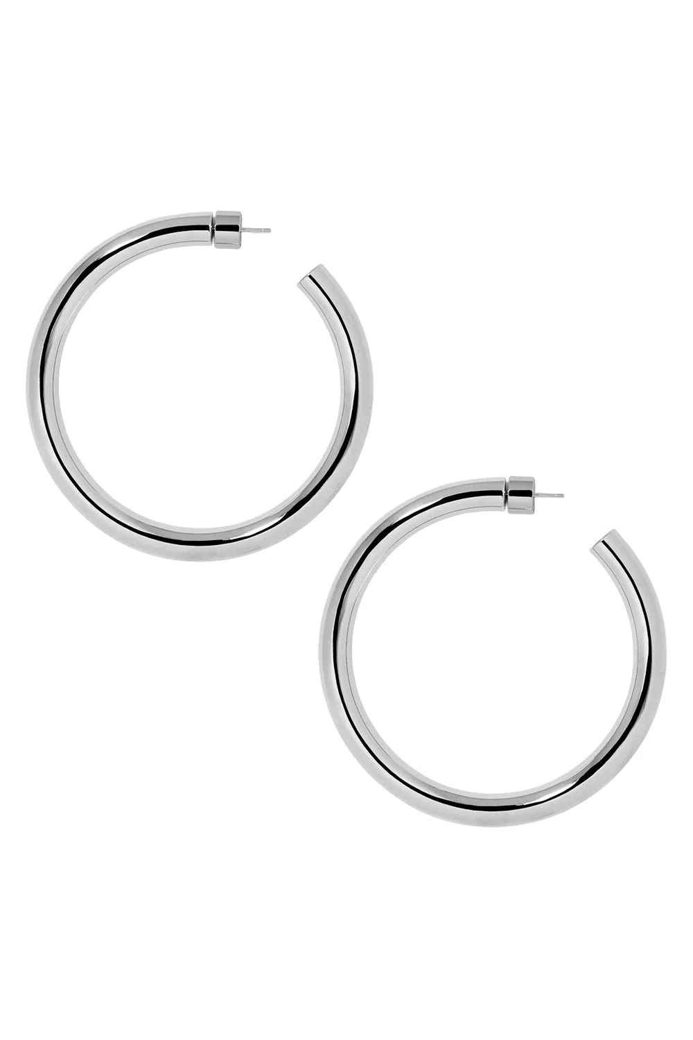 Samira Hoop Earrings - Silver - 2in - 1