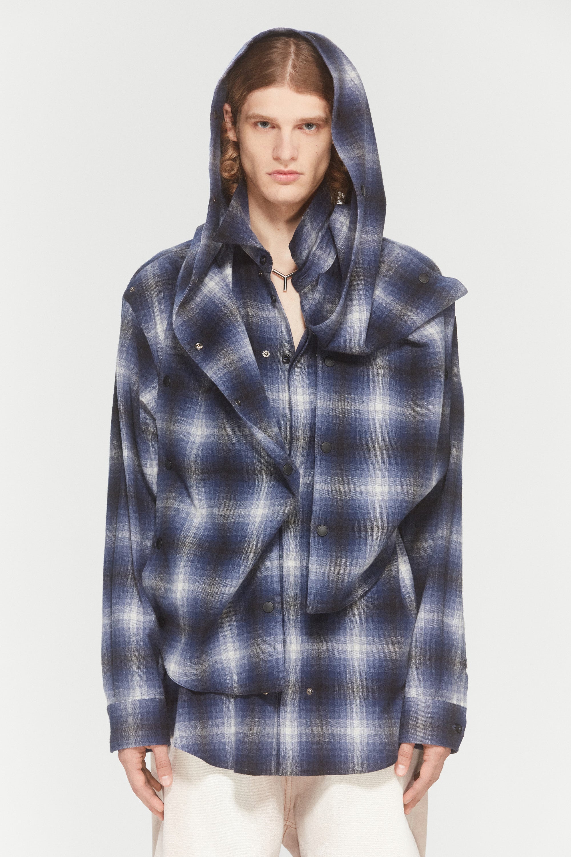 SNAP OFF PANEL HOOD OVERSHIRT - 8