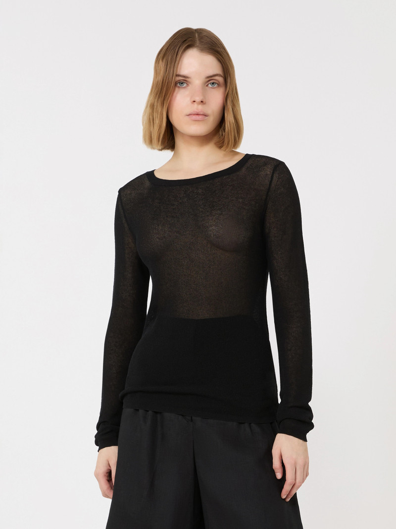 FIORITO Slim-fit cotton-blend sweater - BLACK 3