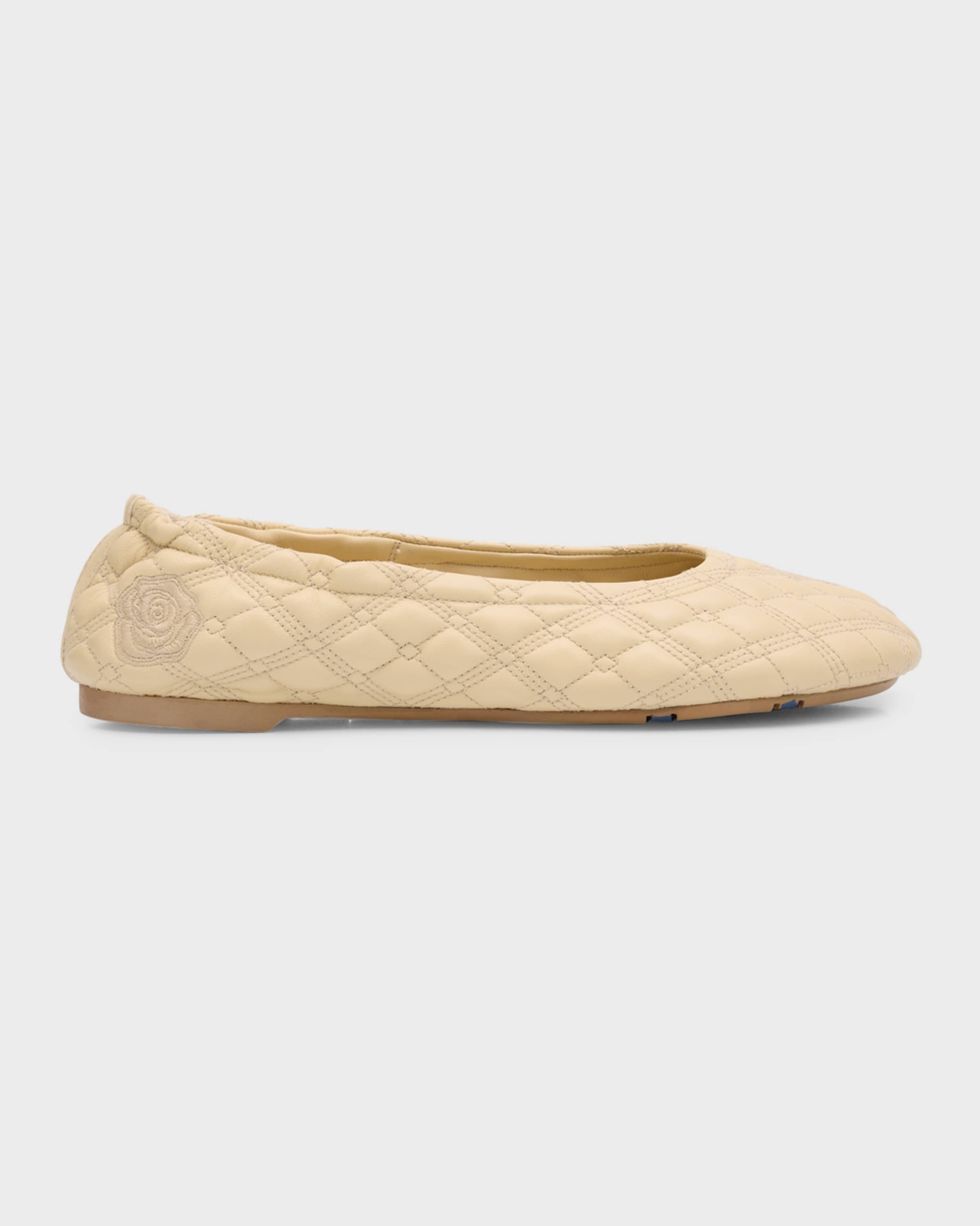 Sadler Quilted Lambskin Ballerina Flats - 1