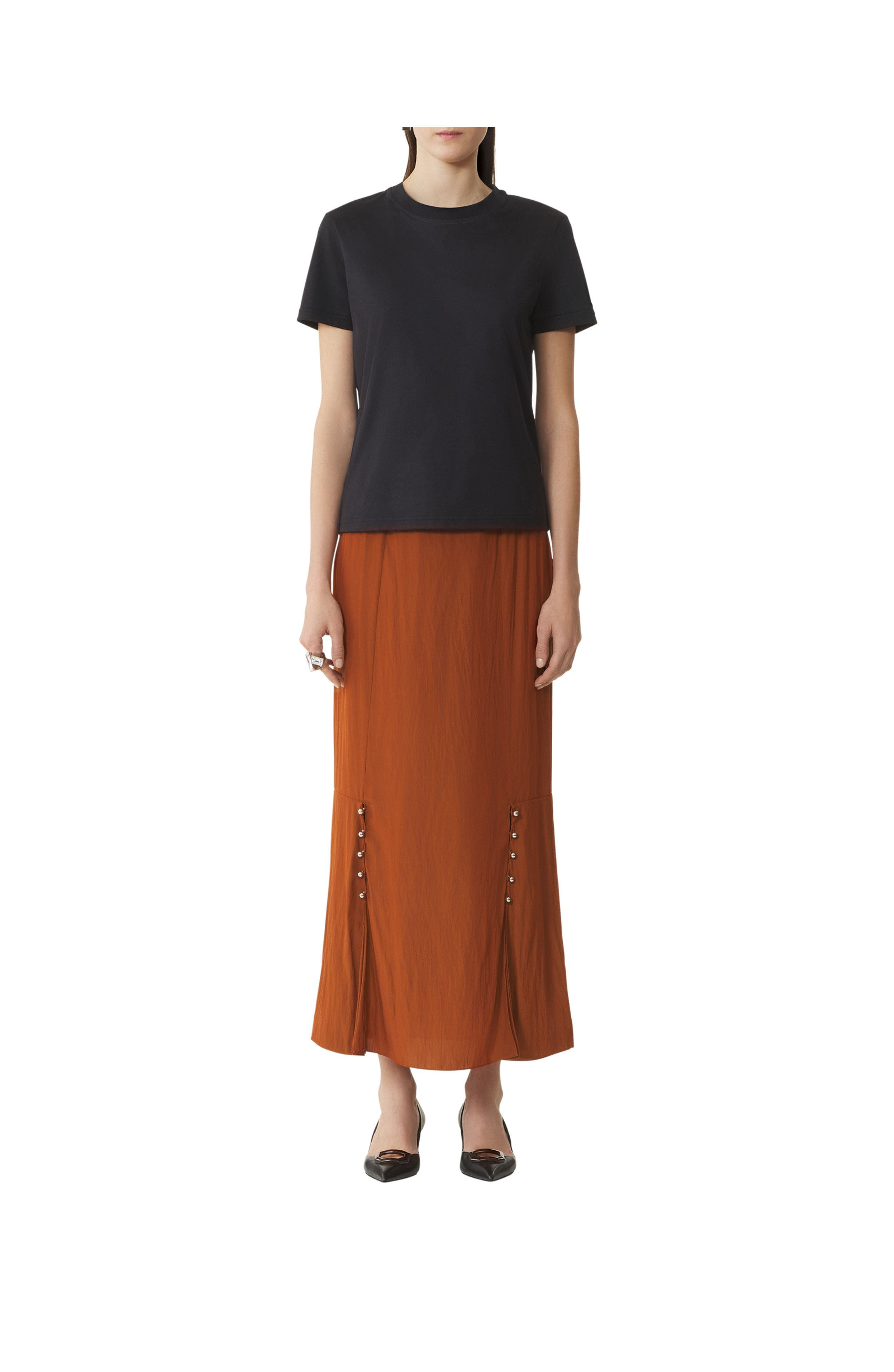Lanvin Cotton T-Shirt With Ribbon Detail in Black at Nordstrom - 2