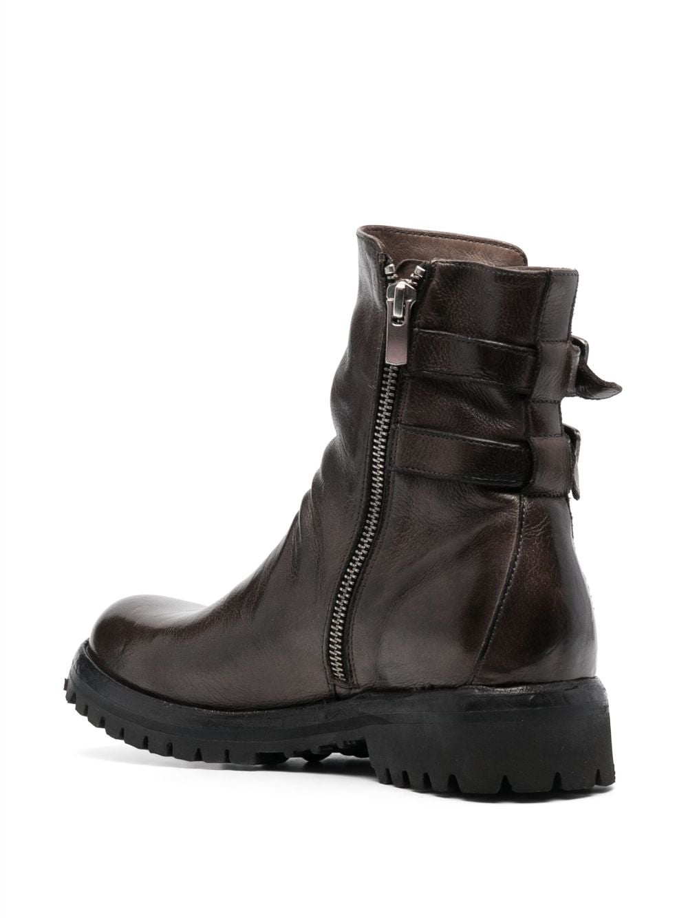 buckle-detail leather boots - 3