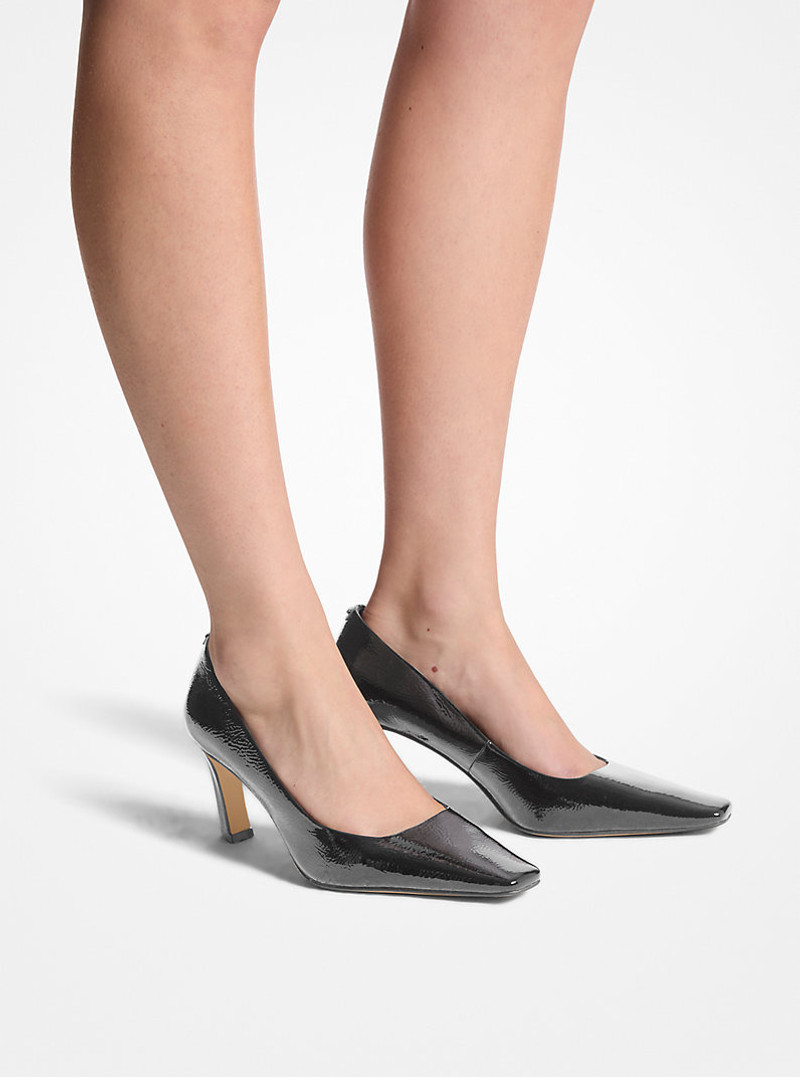 Darrah Crackled Patent Leather Pump 4