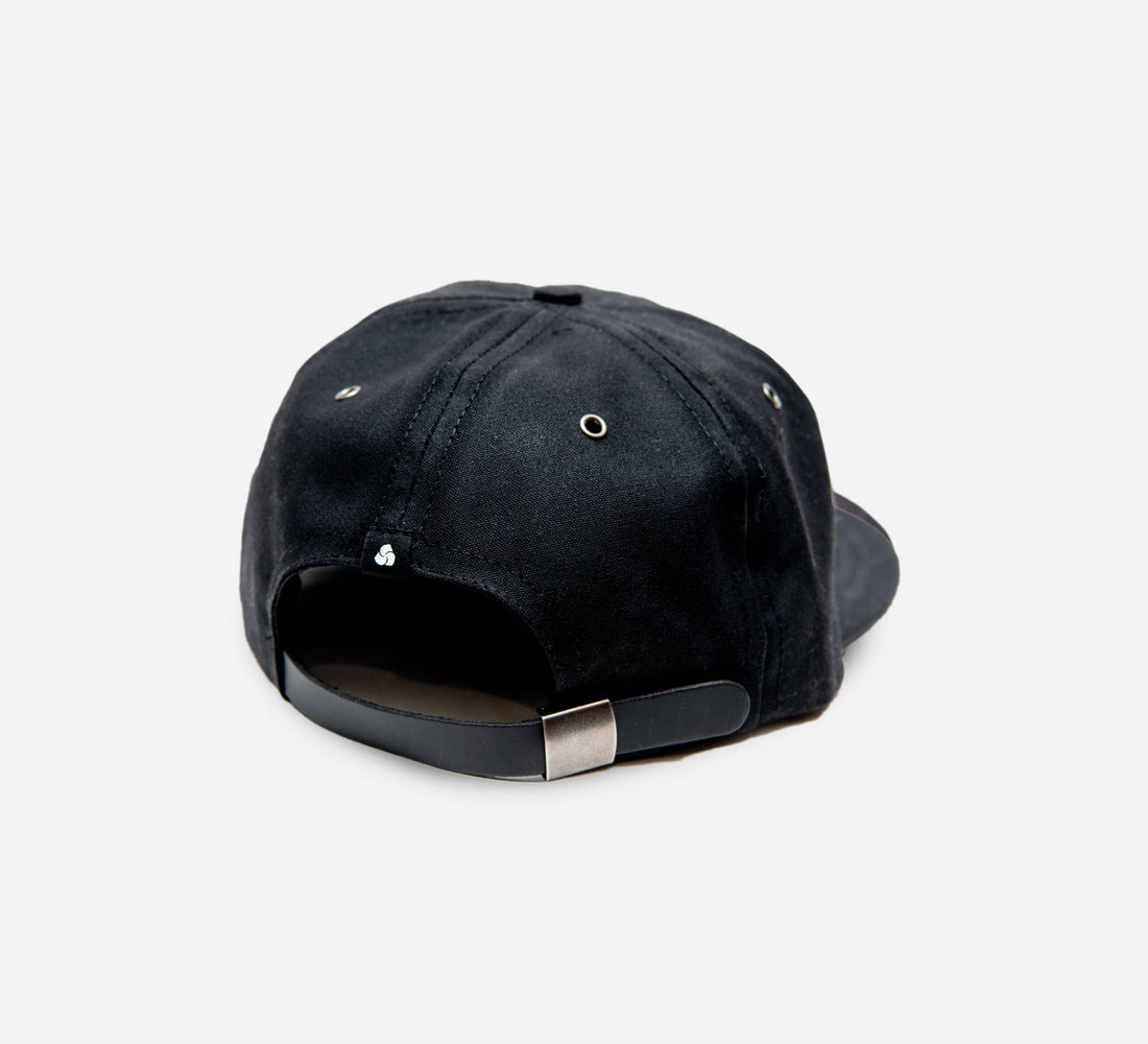 Waxed Canvas Baseball Cap - Black - 3